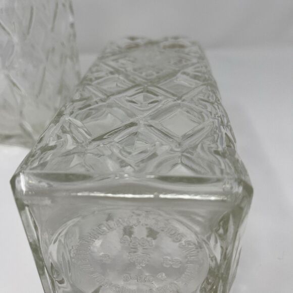2x Vintage Thatcher Glass Diamond Pattern Liquor Decanter 1962, Bourbon & Vodka - Picture 6 of 16